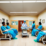 **

A modern hospital in Malabo, Equatorial Guinea, with advanced medical equipment. Doctors and nurses are attending to patients. The image should convey a sense of hope and progress in healthcare.

**
