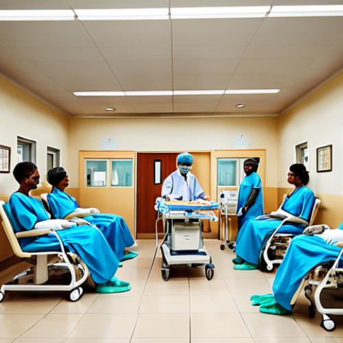 Home 4 **
A modern hospital in Malabo, Equatorial Guinea, with advanced medical equipment. Doctors and nurses are attending to patients. The image should convey a sense of hope and progress in healthcare.
**