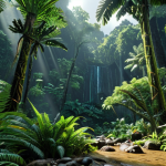Image Prompt 1: Prehistoric Rainforest Immersion**