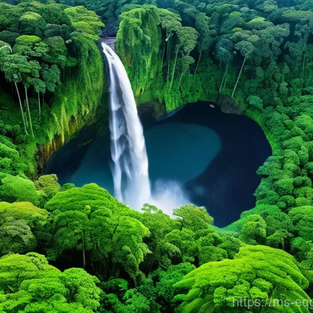 적도 기니의 유네스코 문화유산 목록 - **Lush Rainforest and Black Sand Beach of Ureka, Bioko Island:** A breathtaking, detailed panoramic ...