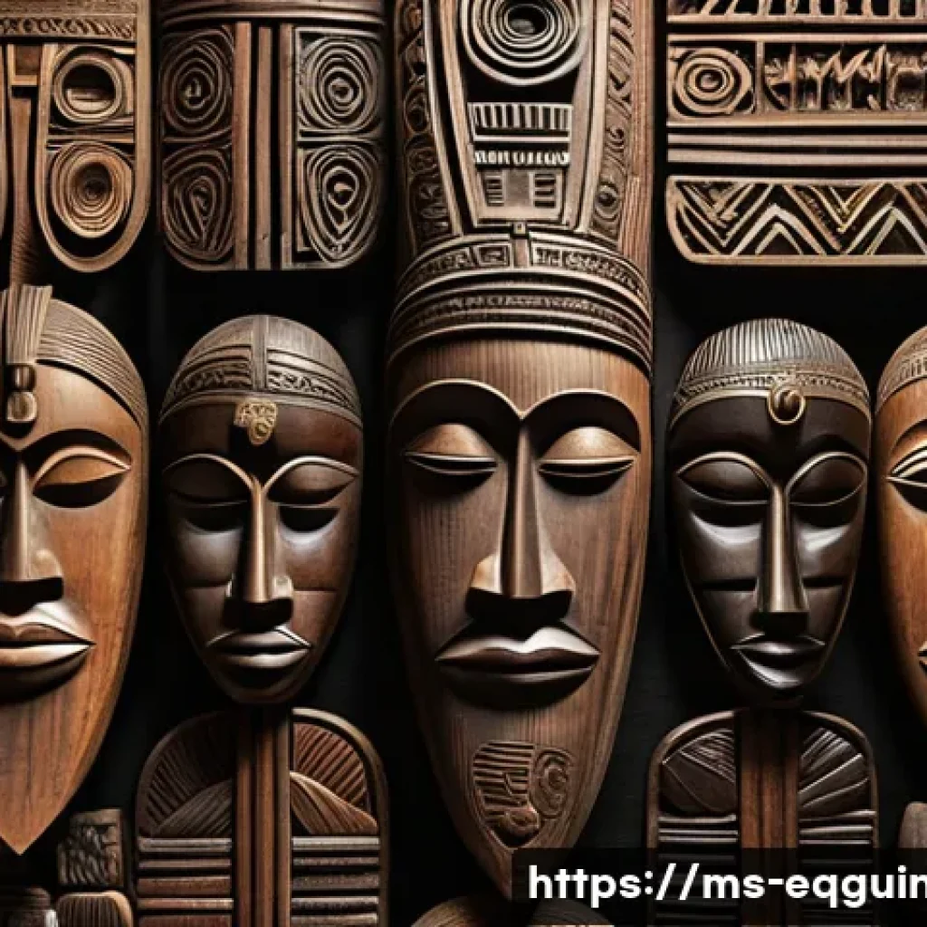 적도 기니에서의 쇼핑 리스트 - **Prompt:** A highly detailed, realistic photograph capturing a diverse collection of traditional Fa...